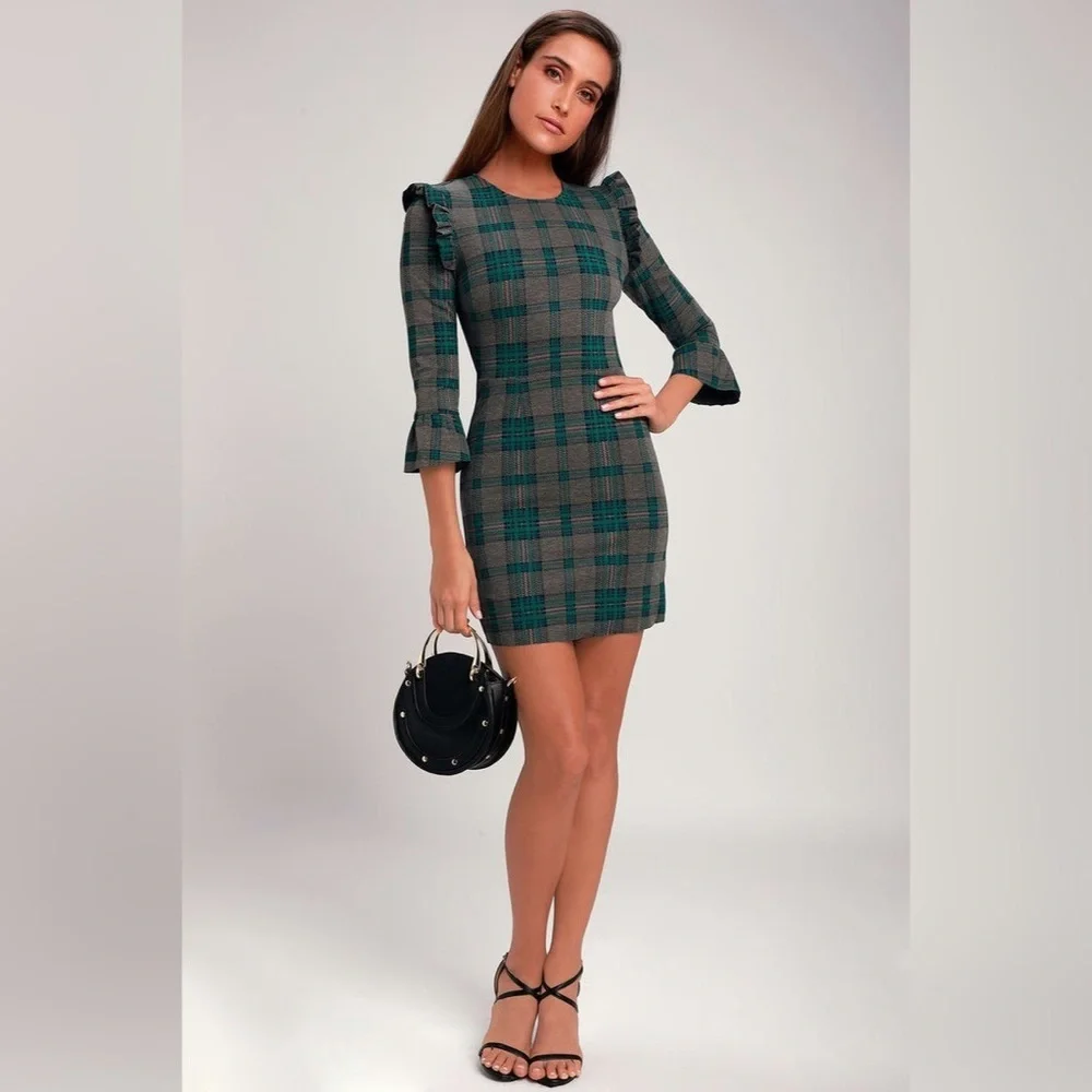 j.o.a. ⋆ plaid ruffle dress